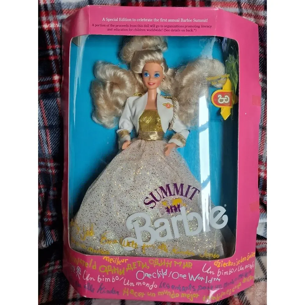 1990 Summit Barbie White and Gold Gown New in Box 1st Annual Special Edition